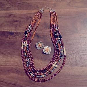 Multi Strand Western Gemstone Necklace